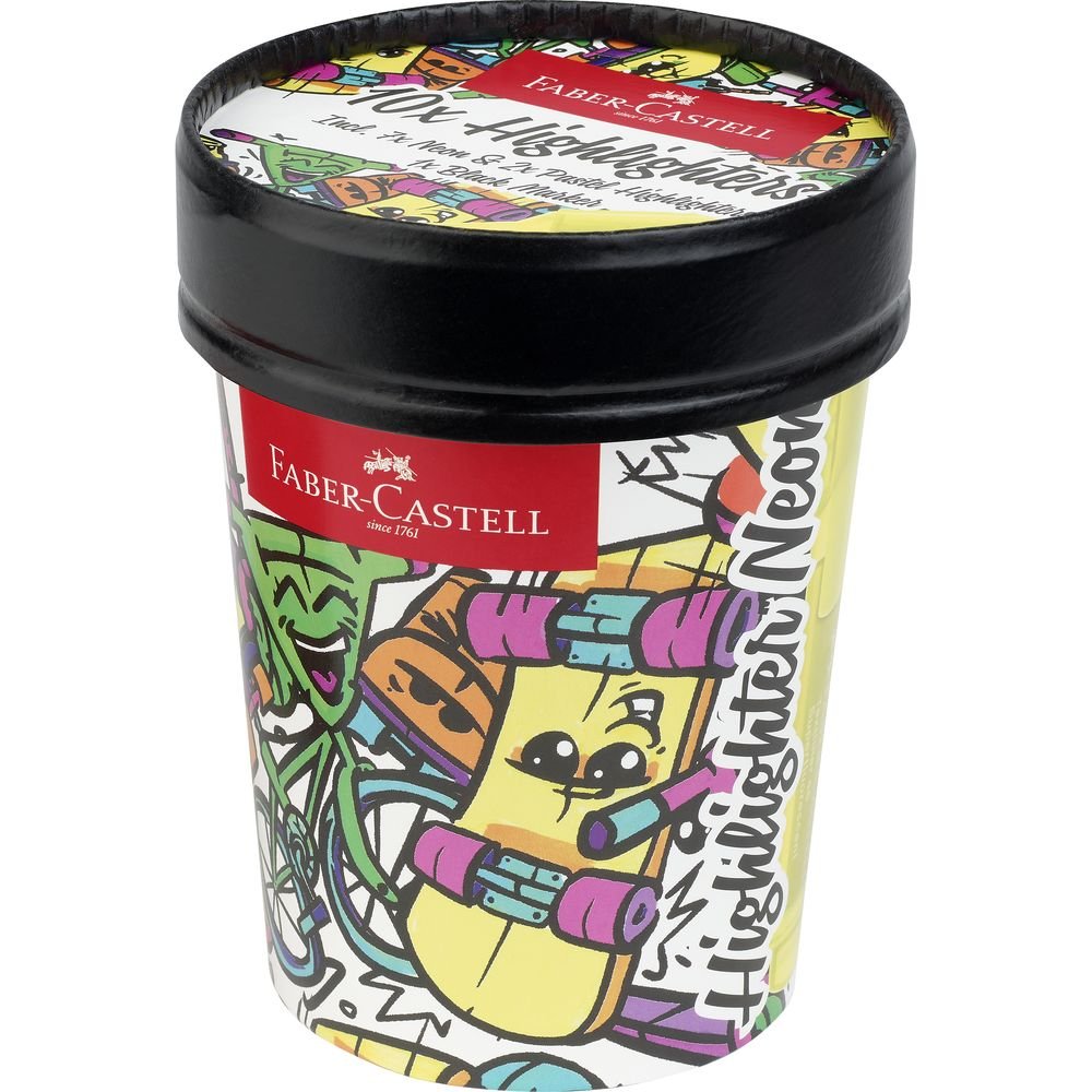 Marcador Faber Castell Textliner 46 Tarrina 10 Colores Neon