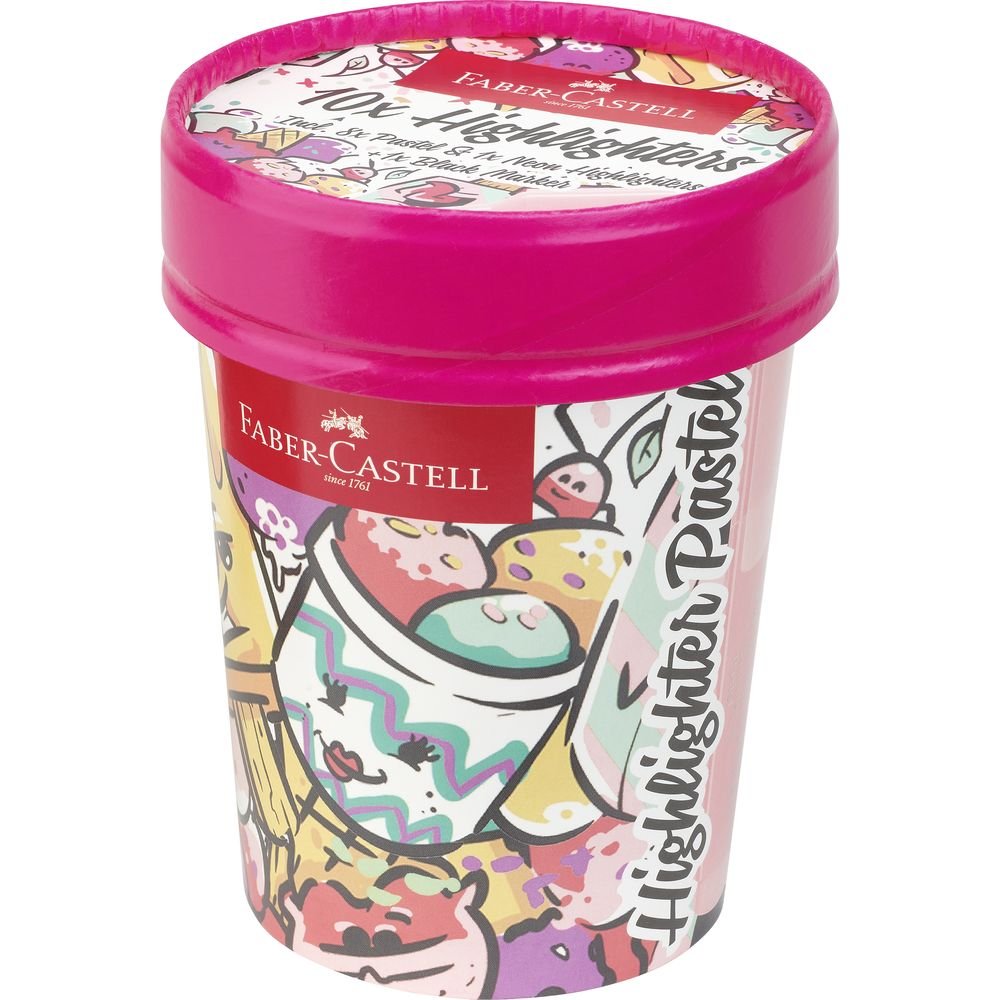 Marcador Faber Castell Textliner 46 Tarrina 10 Colores Paste