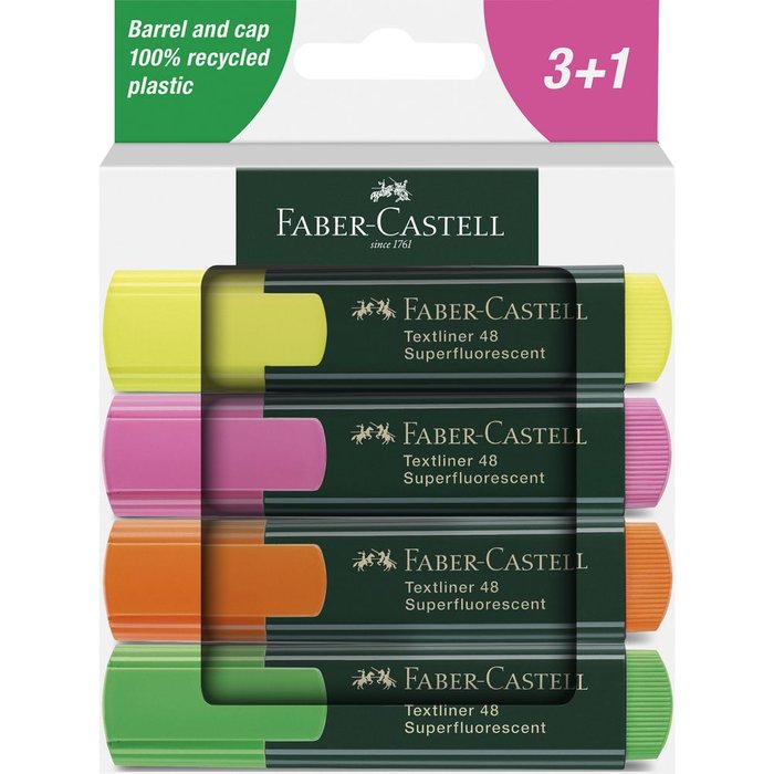 Estuche 3+1 Marcador Textliner 48 Colores Surtidos