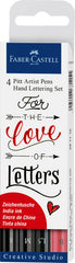 Set 4 Rotuladores Pincel Faber Castell Pitt Hand Lettering | Faber Castell | Pack 1 Unidades