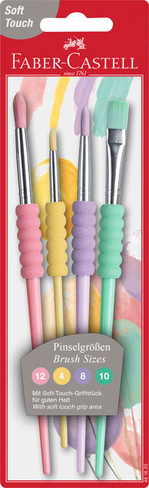 BLISTER 4 PINCEL FABER CASTELL COLORES PASTEL | 1 UNIDADES | (FABER CASTELL)
