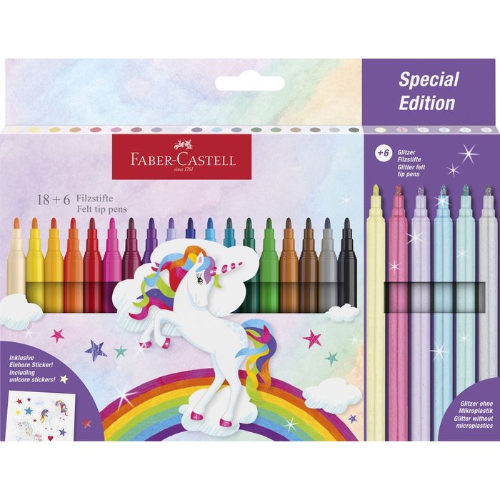 Rotulador Faber Castell Unicornio 24 Colores Surtidos | Faber Castell | Pack 1 Unidades Imagen principal del producto