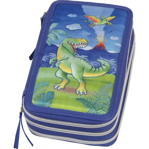 PLUMIER FABER CASTELL ESCOLAR TRIPLE DINOSAURIO CONTENIDO | FABER CASTELL Imagen principal del producto