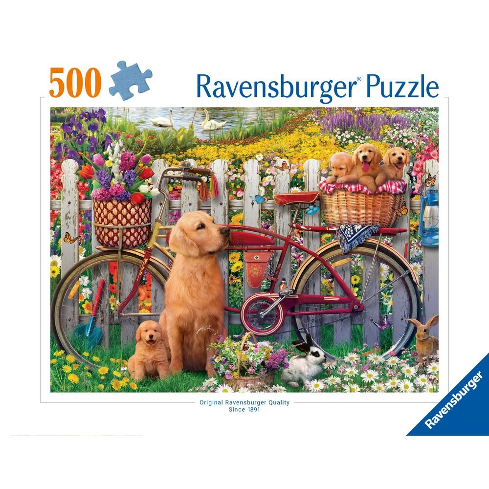 Puzzle 500 Piezas Amigos Peludos en el Jardín Ravensburger