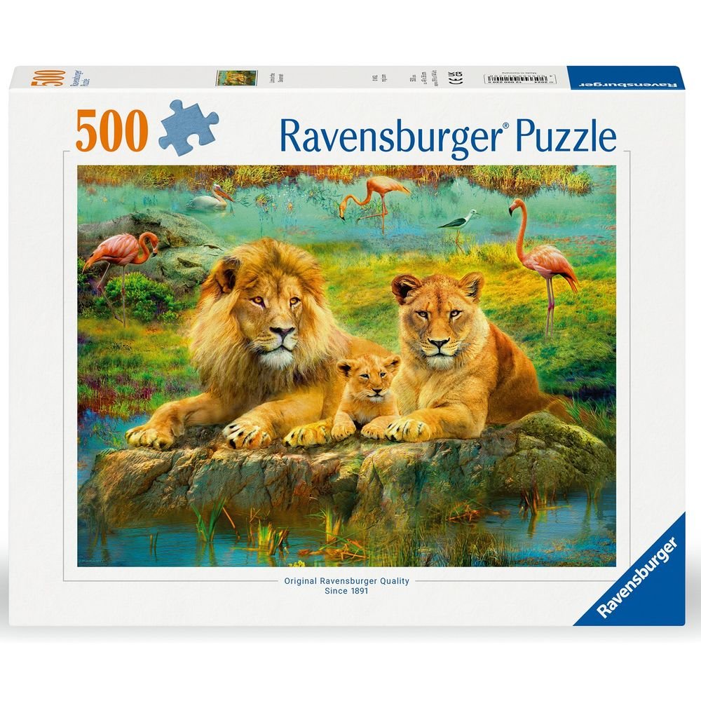 Puzzle Leones en la Sabana 500 Piezas Ravensburger