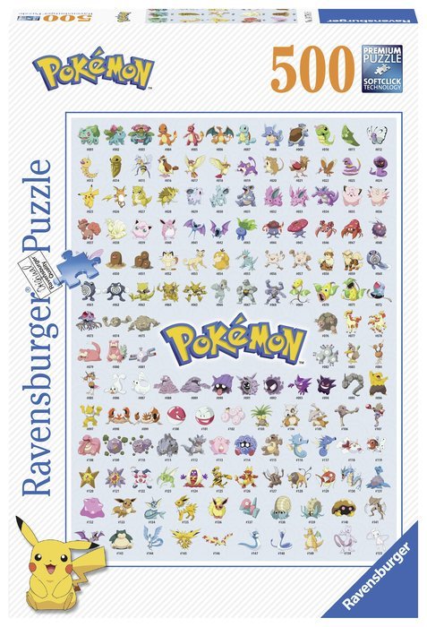 PUZZLE POKEMON 500 PIEZAS | RAVENSBURGER PUZZLES | 1 UNIDAD | 4005555005117