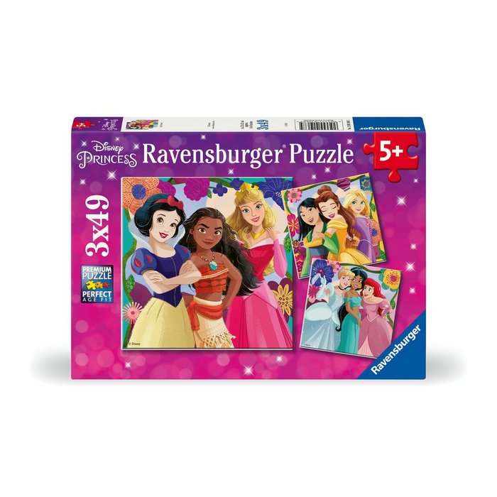PUZZLE 3X49 PIEZAS DISNEY PRINCESS | RAVENSBURGER PUZZLES | 1 UNIDAD | 4005555010685