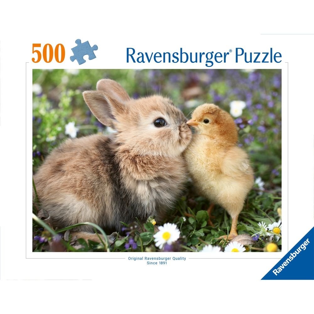 Puzzle 500 Piezas Puppies Collection Conejito y Pollito Ravensburger