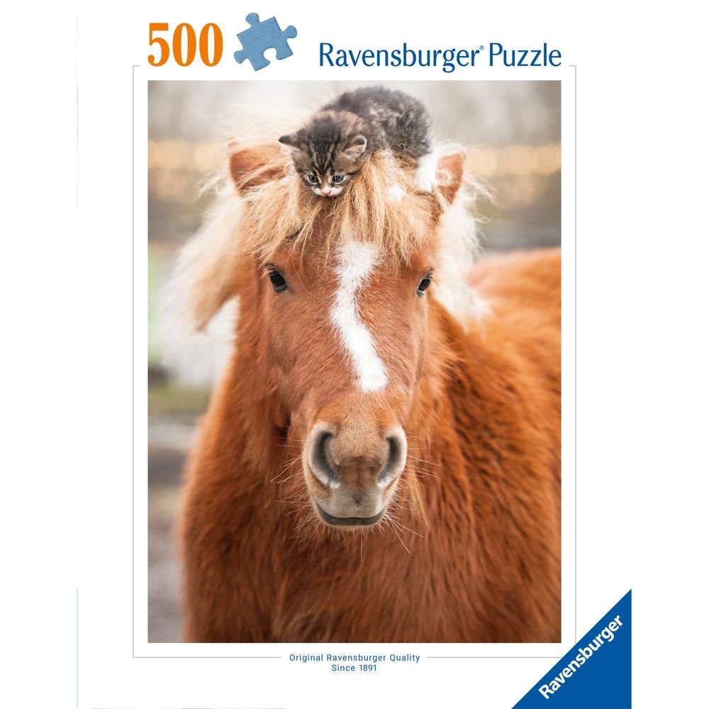 Puzzle 500 Piezas Puppies Collection Gatito y Caballo Ravensburger