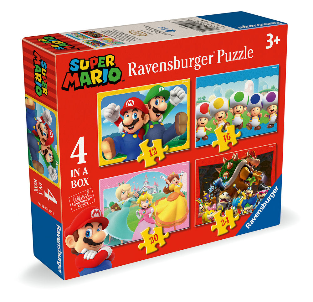 PUZZLE 4 IN A BOX 12/16/20/24 PIEZAS SUPER MARIO | RAVENSBURGER PUZZLES | 1 UNIDAD | 4005555041078