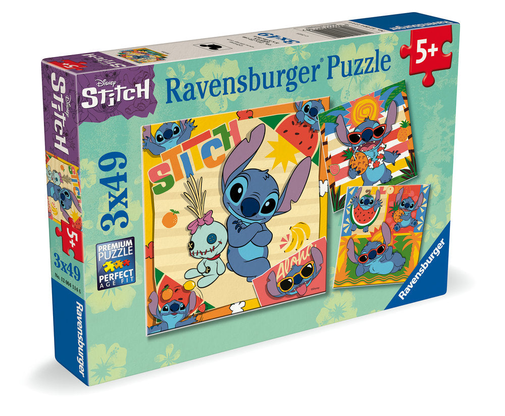 PUZZLE 3X49 PIEZAS DISNEY STITCH | RAVENSBURGER PUZZLES | 1 UNIDAD | 4005555041146