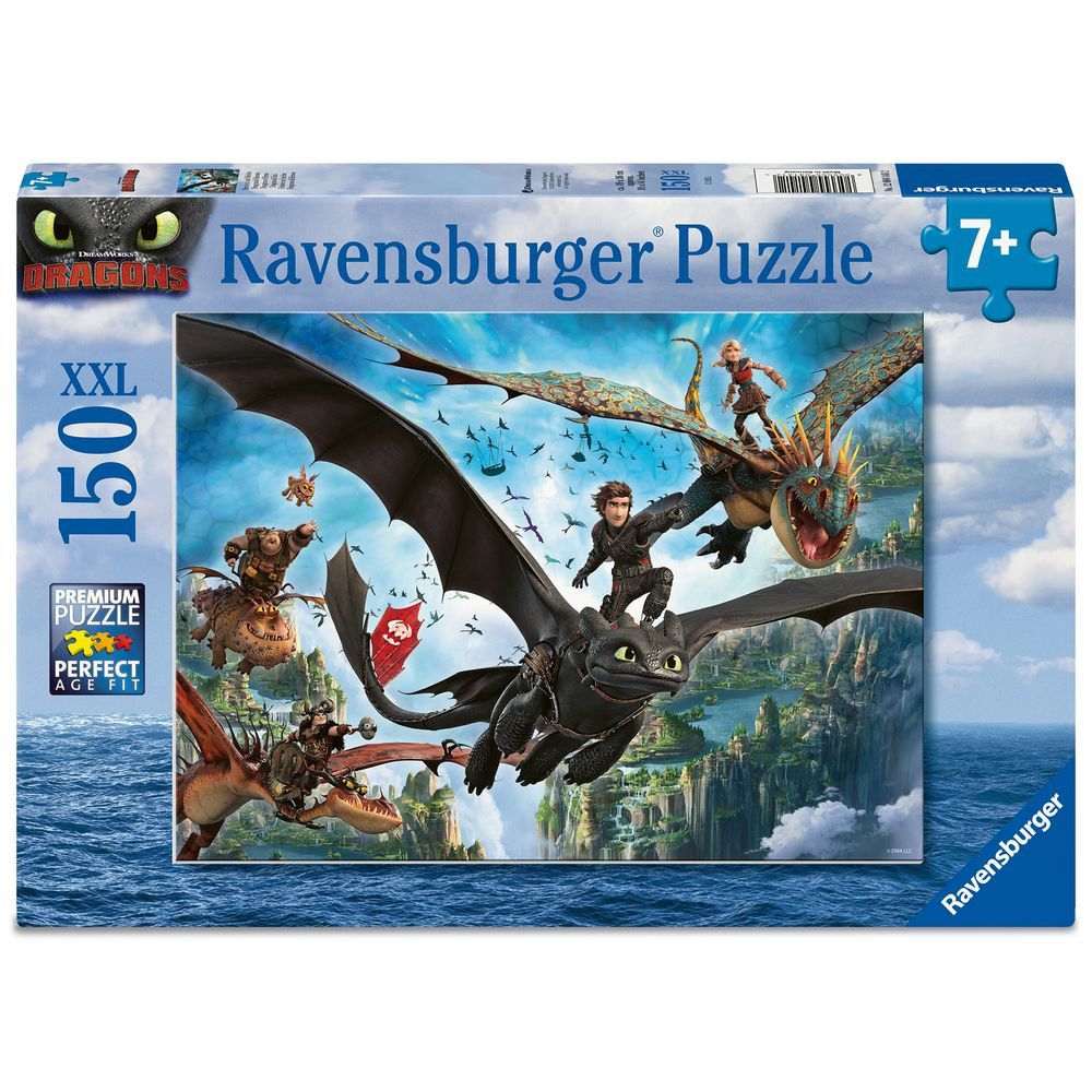 PUZZLE 150 PIEZAS XXL ENTRENA A TU DRAGON 2 | RAVENSBURGER PUZZLES | 1 UNIDAD | 4005555041412