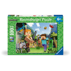 PUZZLE 100 PIEZAS XXL MINECRAFT | RAVENSBURGER PUZZLES | 1 UNIDAD | 4005555041764