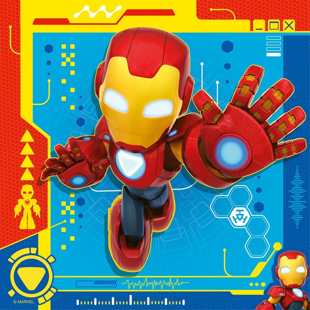 Puzzle 3x49 Piezas Iron Man Ravensburger Puzzle Juguetes