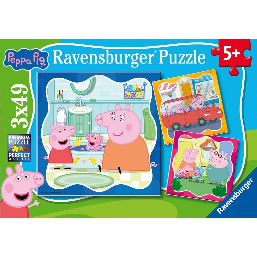 Puzzle 3x49 Piezas Peppa Pig Ravensburger Puzzle y Juguetes