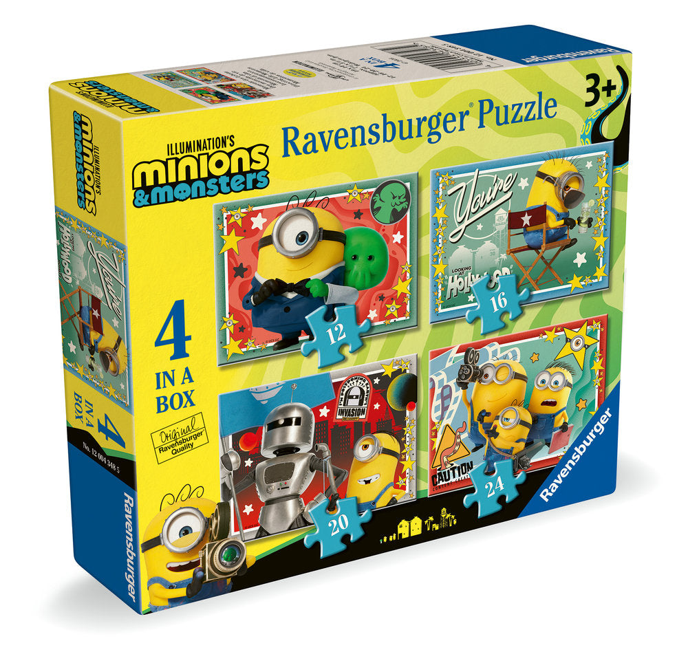 Puzzle Minions 3: 4 en una caja Ravensburger puzzles