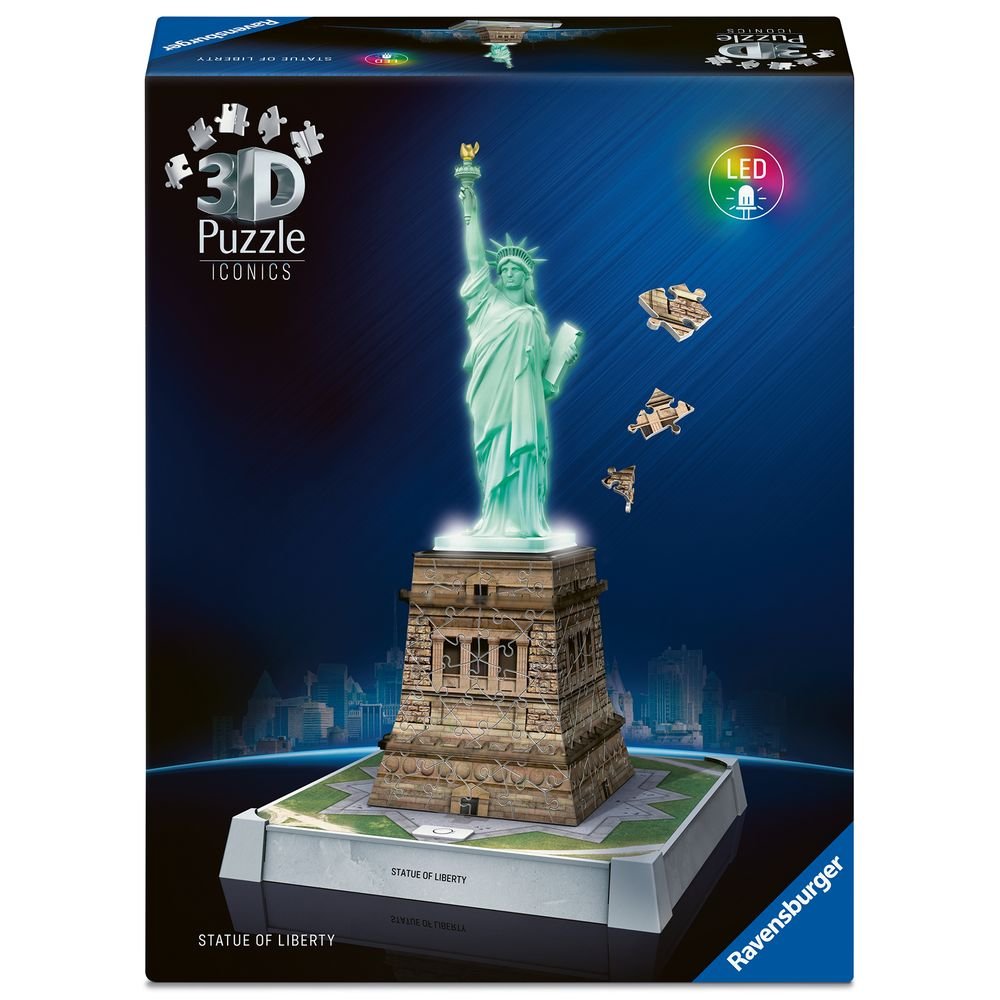 Puzzle 3D Estatua de la Libertad con Luz Ravensburger Puzzle