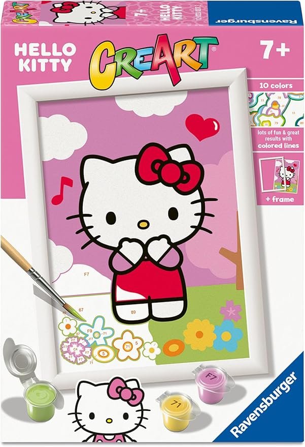 PINTAR POR NUMEROS CREART SERIE E HELLO KITTY | RAVENSBURGER GAMES | 1 UNIDAD | 4005555230373 Imagen principal del producto