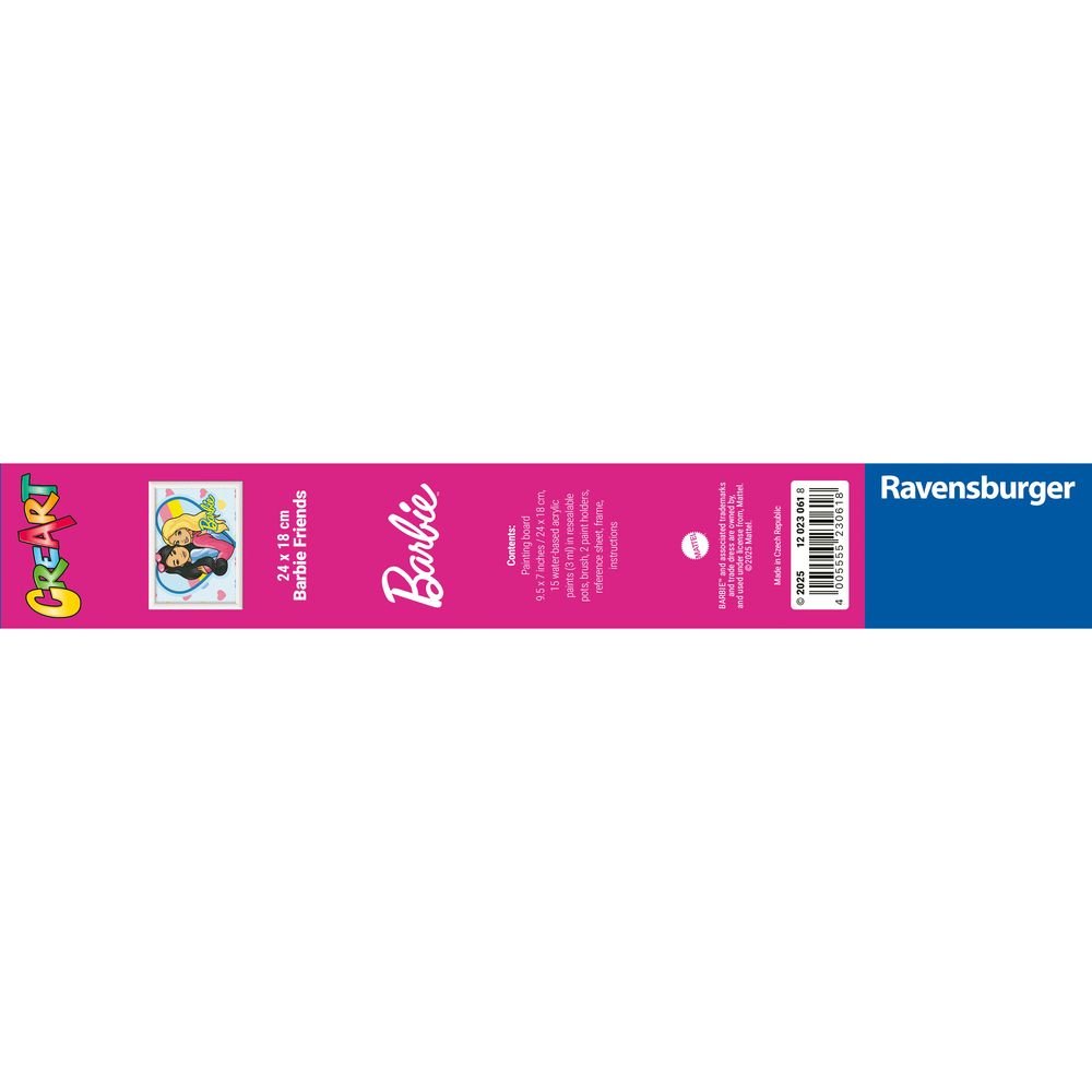 PINTAR POR NUMEROS CREART SERIE D BARBIE AMIGAS | RAVENSBURGER GAMES | 1 UNIDAD | 4005555230618 Imagen principal del producto