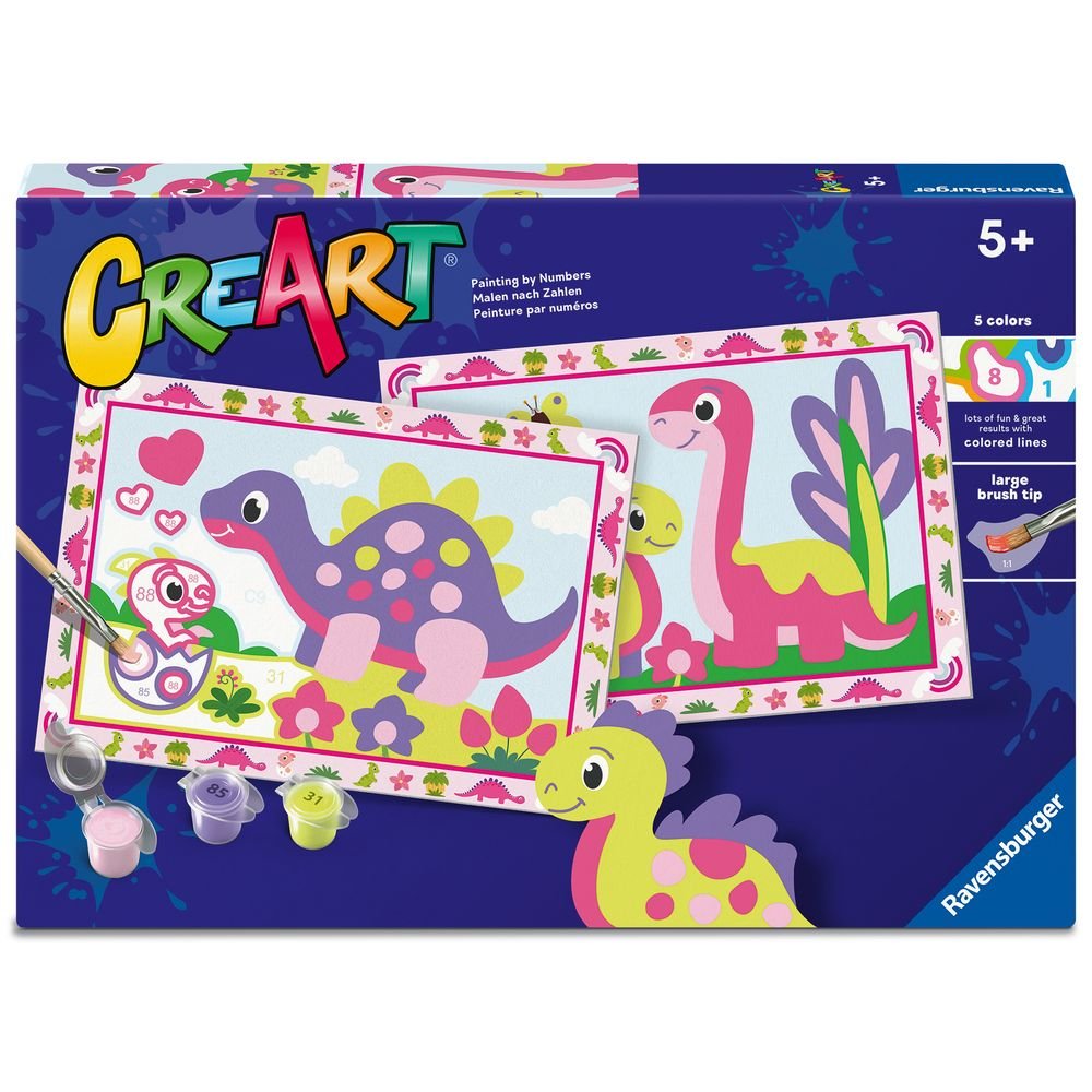 Pintar por Números Creart Serie Junior 2 X Tiernos Dinosauri Ravensburger