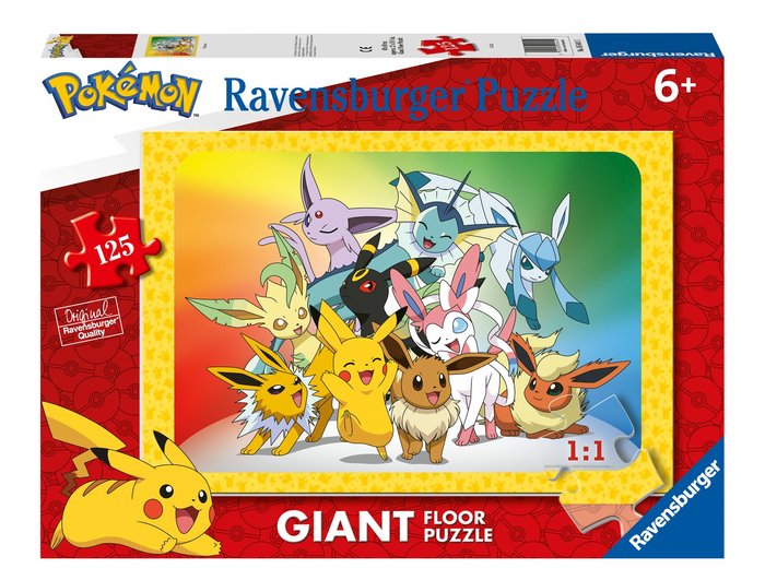 PUZZLE GIGANTE POKEMON 125 PIEZAS | RAVENSBURGER PUZZLES | 1 UNIDAD | 4005556056415