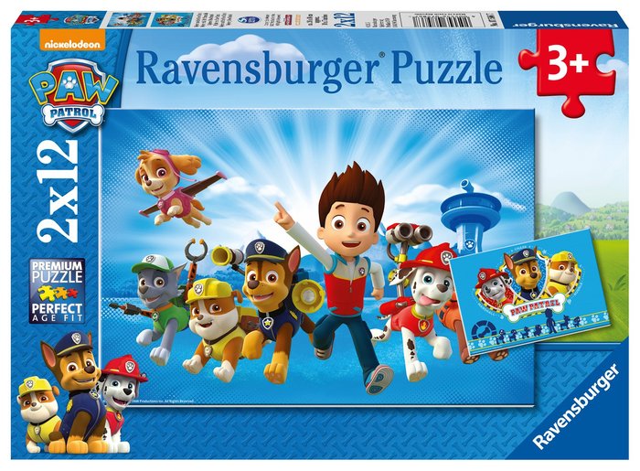 Puzzle 2D Paw Patrol 2x12 Piezas Ravensburger