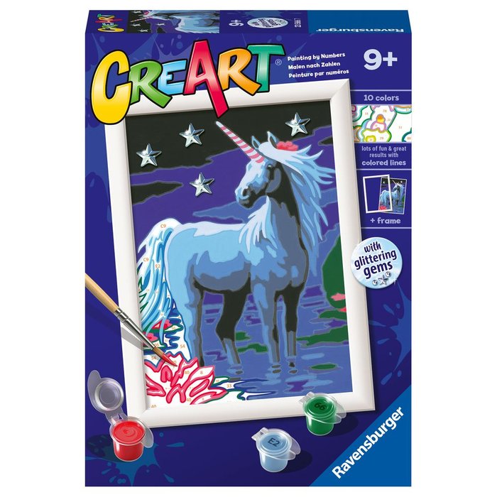 Juego Pintar por Números Creart Serie E Unicornio Mágico Ravensburger