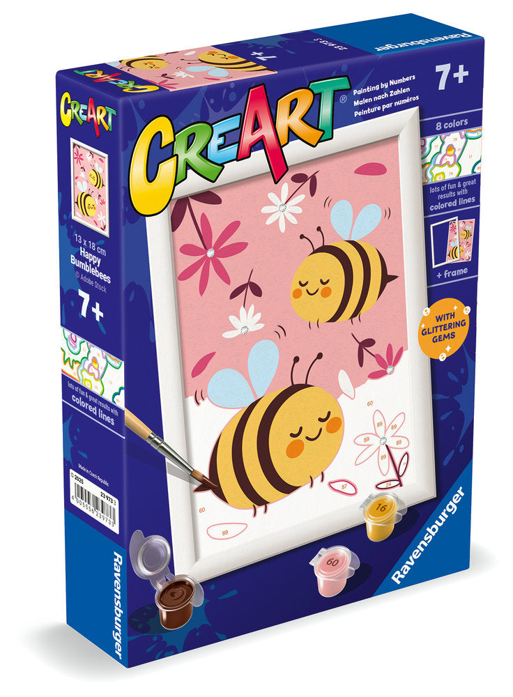 PINTAR POR NUMEROS CREART SERIE E ABEJITAS FELICES | RAVENSBURGER GAMES | 1 UNIDAD | 4005556239733