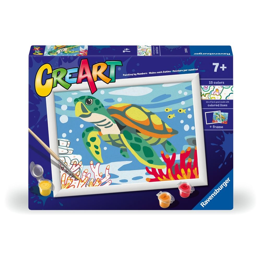 PINTAR POR NUMEROS CREART SERIE D TORTUGA MARINA | RAVENSBURGER GAMES | 1 UNIDAD | 4005556239740