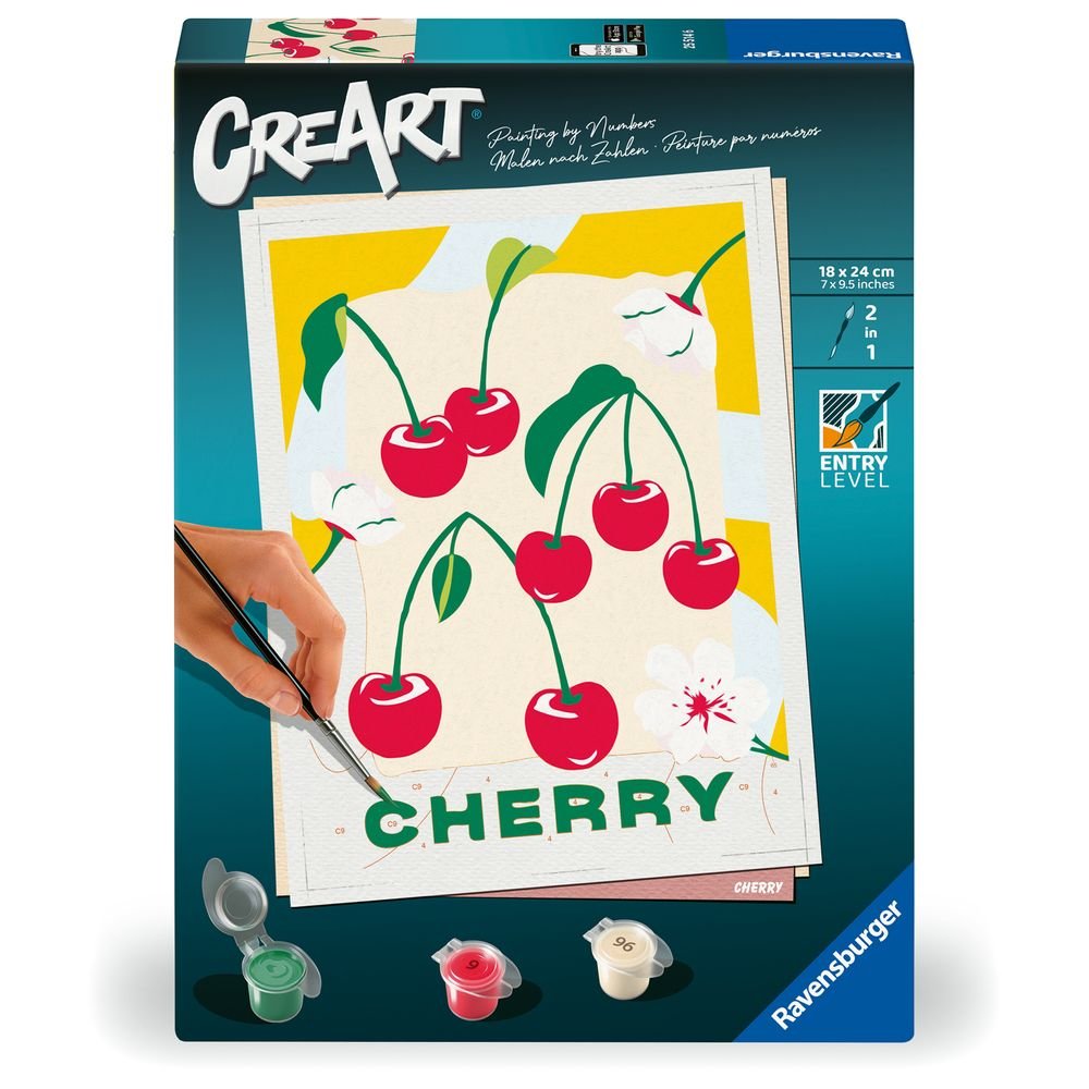 PINTAR POR NUMEROS CREART ADULTOS SERIE D CHERRY POSTER | RAVENSBURGER GAMES | 1 UNIDAD | 4005556255146