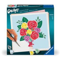 PINTAR POR NUMEROS CREART ADULTOS SERIE SQUARE RAMO ROSAS | RAVENSBURGER GAMES | 1 UNIDAD | 4005556255207