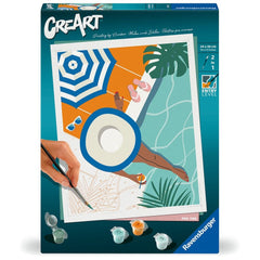 PINTAR POR NUMEROS CREART ADULTOS SERIE C RELAX EN PISCINA | RAVENSBURGER GAMES | 1 UNIDAD | 4005556255238