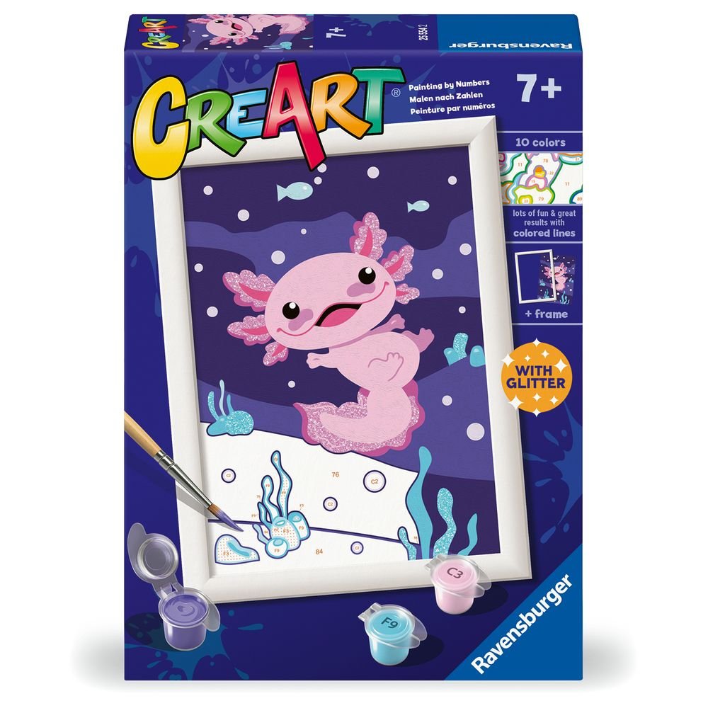 PINTAR POR NUMEROS CREART SERIE E AXOLOTE | RAVENSBURGER GAMES | 1 UNIDAD | 4005556255542