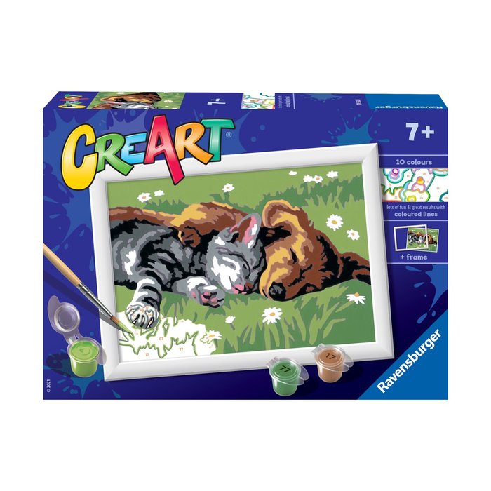 JUEGO PINTAR CON NUMEROS SERIE CREART E - GATO Y PERRO | RAVENSBURGER GAMES | 1 UNIDAD | 4005556289301 Imagen principal del producto