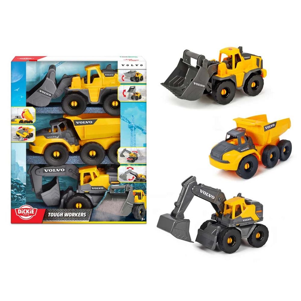 Set de 3 Vehículos Equipo de Construcción Volvo DICKIE Imagen principal del producto