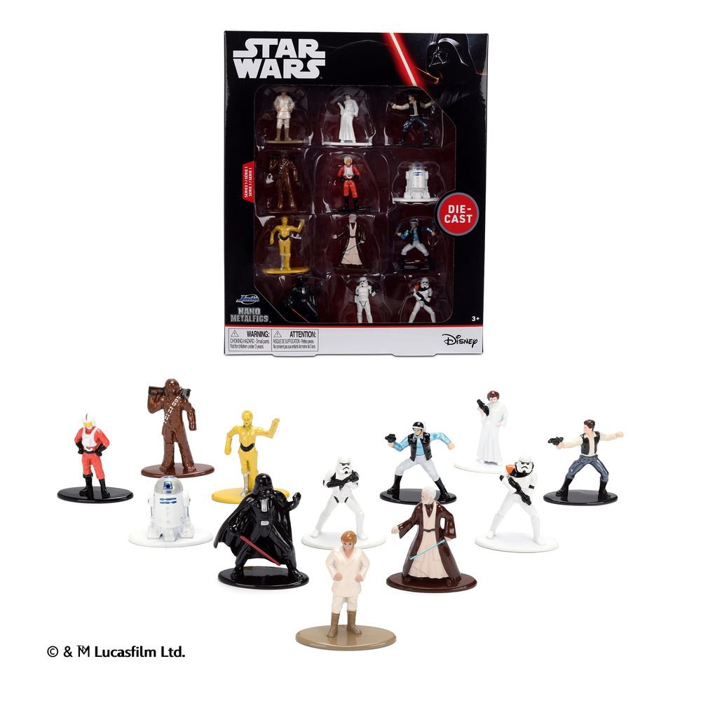 Pack Regalo 12 Nanofiguras Metal Star War Jada