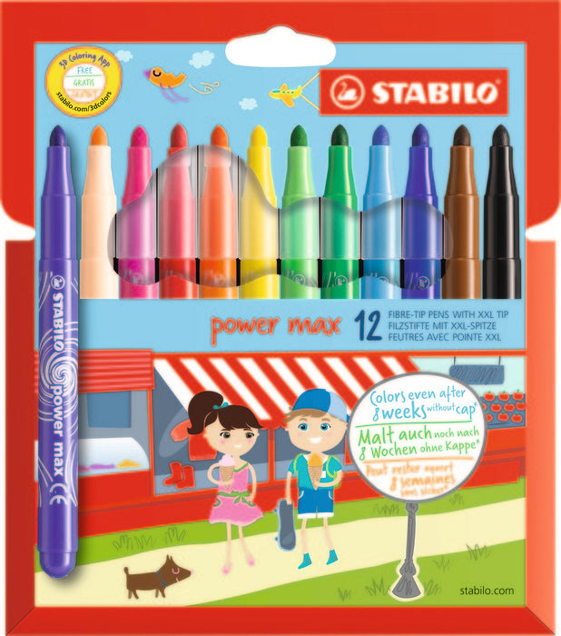 Rotulador Stabilo Powermax 12 Colores Surtidos | Stabilo | Pack 6 Unidades Imagen principal del producto