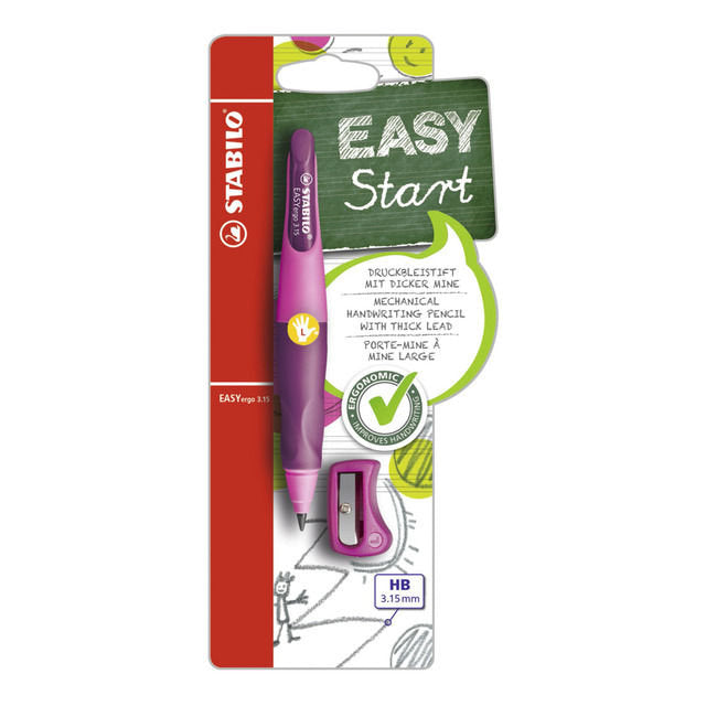 PORTAMINAS STABILO EASY ERGO 3,15 ZURDOS ROSA | 3 UNIDADES | (STABILO) Imagen principal del producto