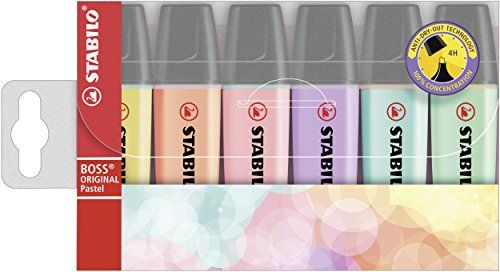 Marcador Stabilo Boss Original Pastel Blister 6 Colores Sur | Stabilo | Pack 1 Unidades