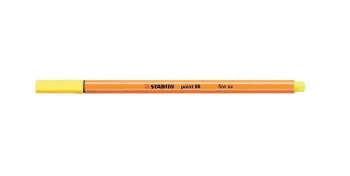 C/10 stabilo point 88 amarillo limon nº24 punta de fibra 0,4mm
