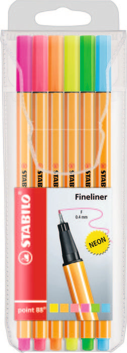 Rotulador Stabilo Point 88 Estuche 6 Unid Colores Neon | Stabilo | Pack 1 Unidades Imagen principal del producto