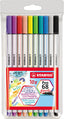 Estuche 10 Colores Stabilo Pen 68 Brush Punta Pincel Colores Surtidos
