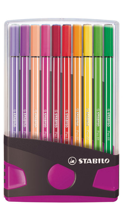 Estuche 20 Colores Colorparade Stabilo Pen 68 Pink