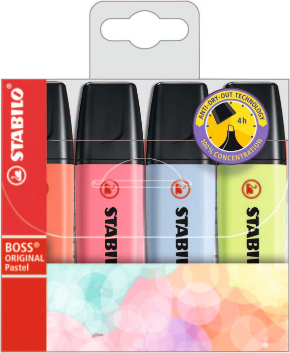 Marcador Stabilo Boss Pastel 4 Colores Surtidos | Stabilo | Pack 1 Unidades Imagen principal del producto