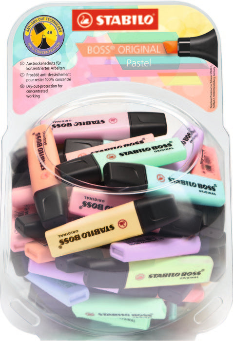 Bombonera 60 Marcadores Stabilo Boss Original Pastel | Stabilo | Pack 60 Unidades Imagen principal del producto