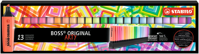 Marcador Stabilo Boss Arty Line Deskset con 23 Uds