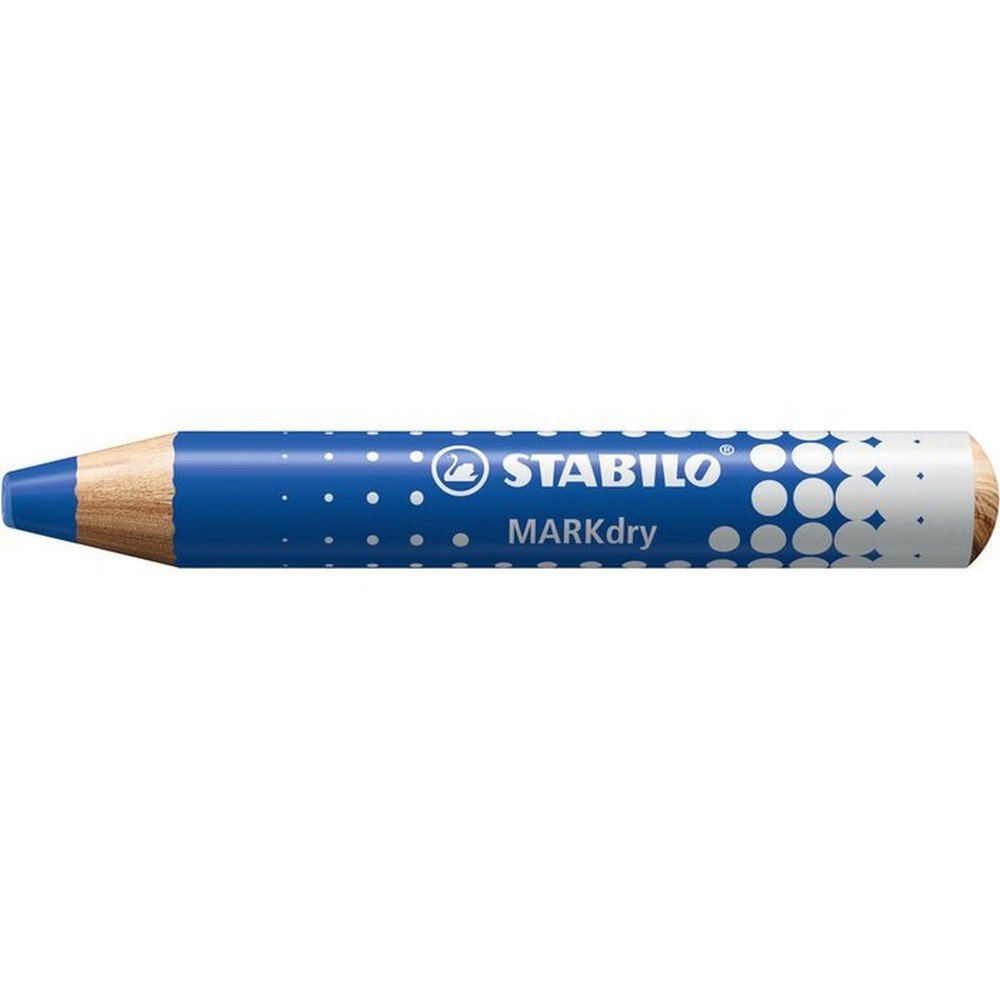 Lápiz Stabilo Markdry Pizarra Blanca Azul