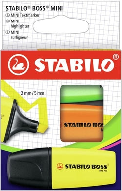 Marcadores fluorescentes Stabilo Boss Mini en estuche Marca Stabilo