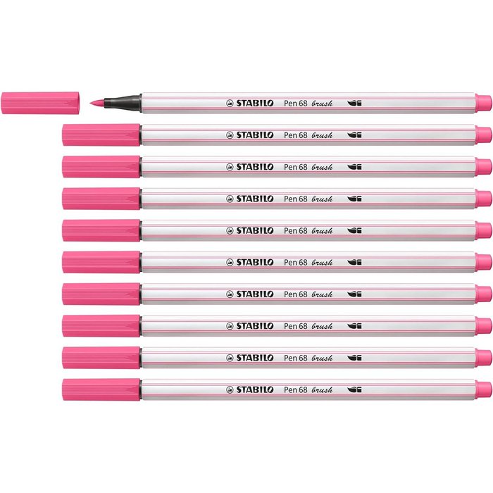 Rotulador Stabilo Pen 68 Brush Rosa