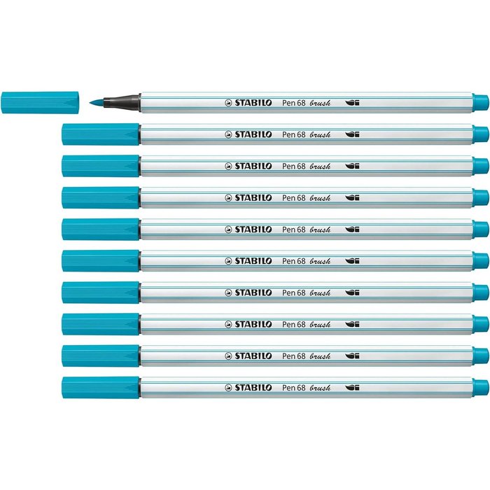 Rotulador Stabilo Pen 68 Brush Azul Claro